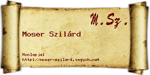 Moser Szilárd névjegykártya