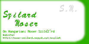 szilard moser business card